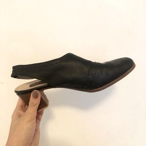 Leather sling back heels, size 8